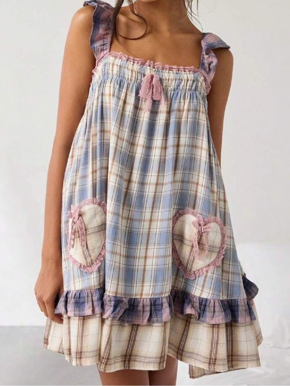 Women Cute Floral Printed Mini Dress Sleeveless Bow Front Loose Ruffled Short